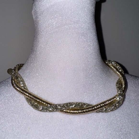 Nordstrom Jewelry - NECKLACE NORDSTROM Gold & Silver Twisted 18” Rope Choker Magnetic Closure
